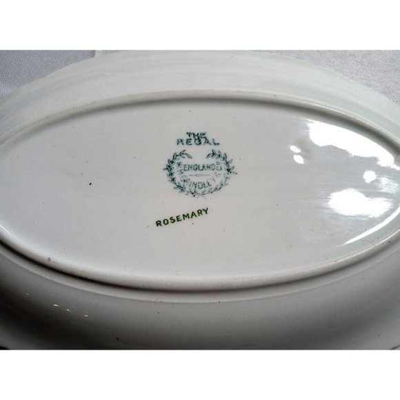 W.H. Grindley and Co. ENGLAND Rosemary Platter 9" Long (9a3) - Picture 5 of 6
